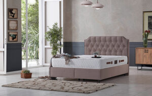 Sydney storage bed taupe queen size