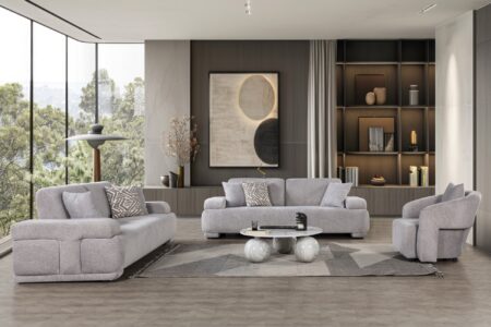 Pablo Modern Living Room Set (Gray)