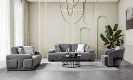 Pablo modern living room dark gray